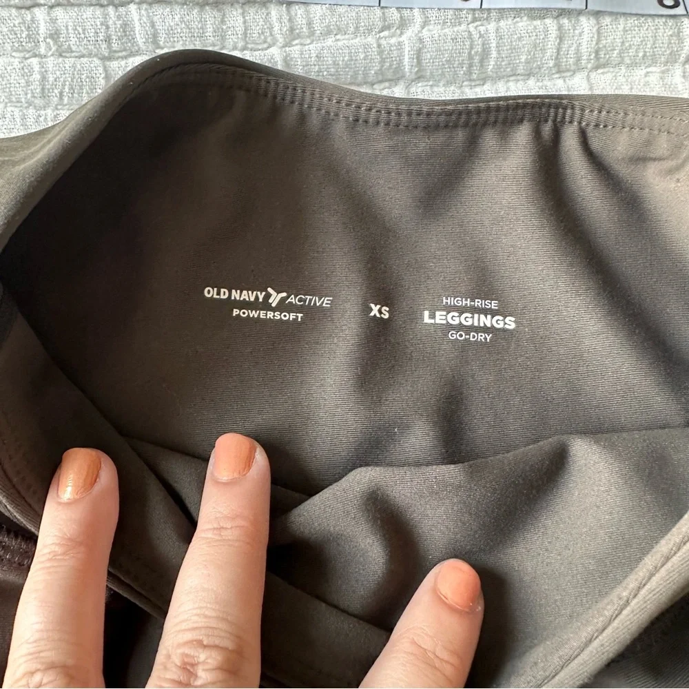 Old Navy Active (XS) Powersoft High Rise Tapered Legging w Pockets- Charcoal - Picture 8 of 11